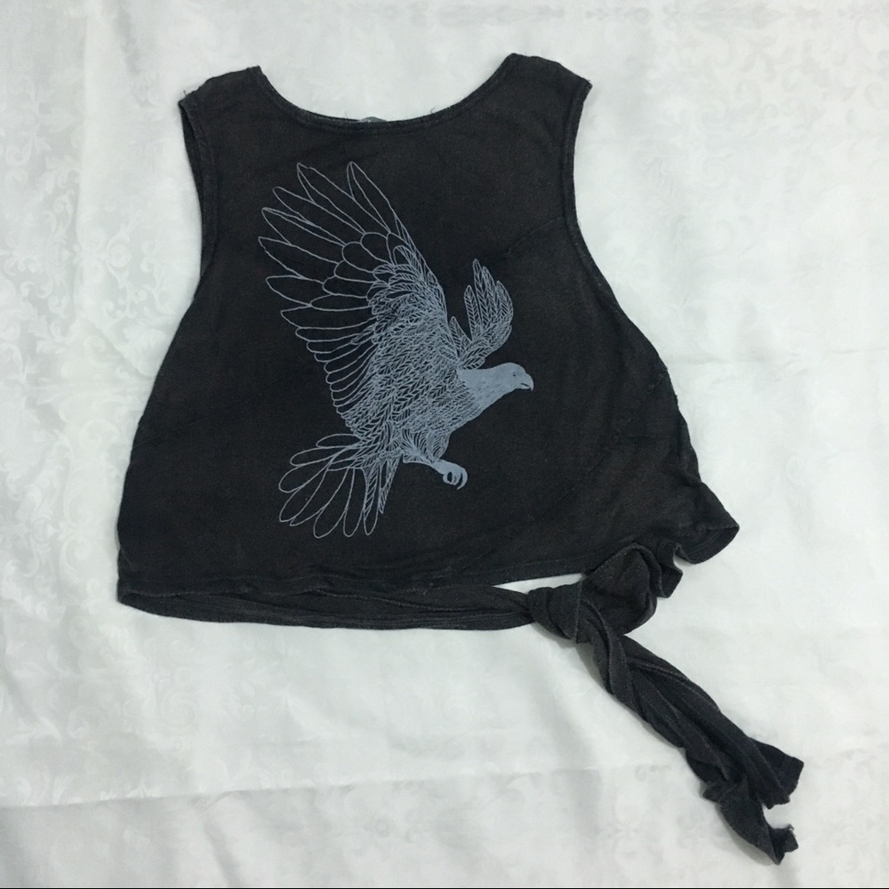 American Eagle open back burnout graphic tank